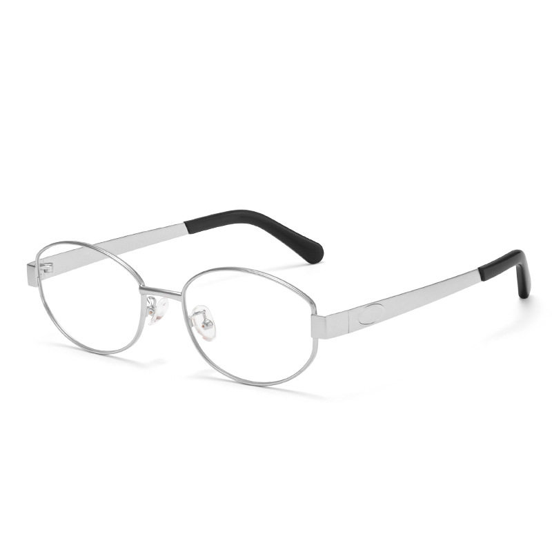 Fakeme Same Style Old Money Style 8709 Oval Frame Can Be Fitted with Prescription Lenses for Women, Fashionable Trendy Metal Eyeglass Frames
