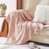Cross-Border Supply of Pure Color Skin-Friendly Acrylic Knitted Blanket Sofa Office Nap Air-Conditioning Blanket Warm Cover Blanket