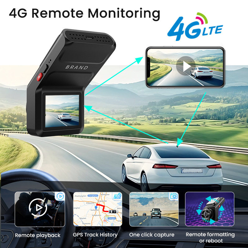 4G+4K Driving Recorder Adas High-Definition Night Vision Bsd Front and Rear Dual Recording Wireless 24-Hour Remote Monitoring