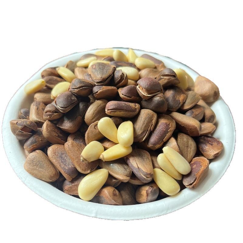2025 New Goods Changbai Mountain Wild Red Pine Nut Extra Large Granules Open Pine Nut Original Non-fried Northeast Straight Hair