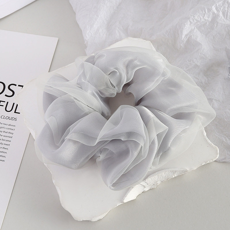 Double-Layer Mesh Hair Tie for Women, High-End Luxury Hair Accessory, Ins-Style Bun Hair Rope, Customizable