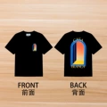 No. 9 before and after models-rainbow gradient door-yellow letters black
