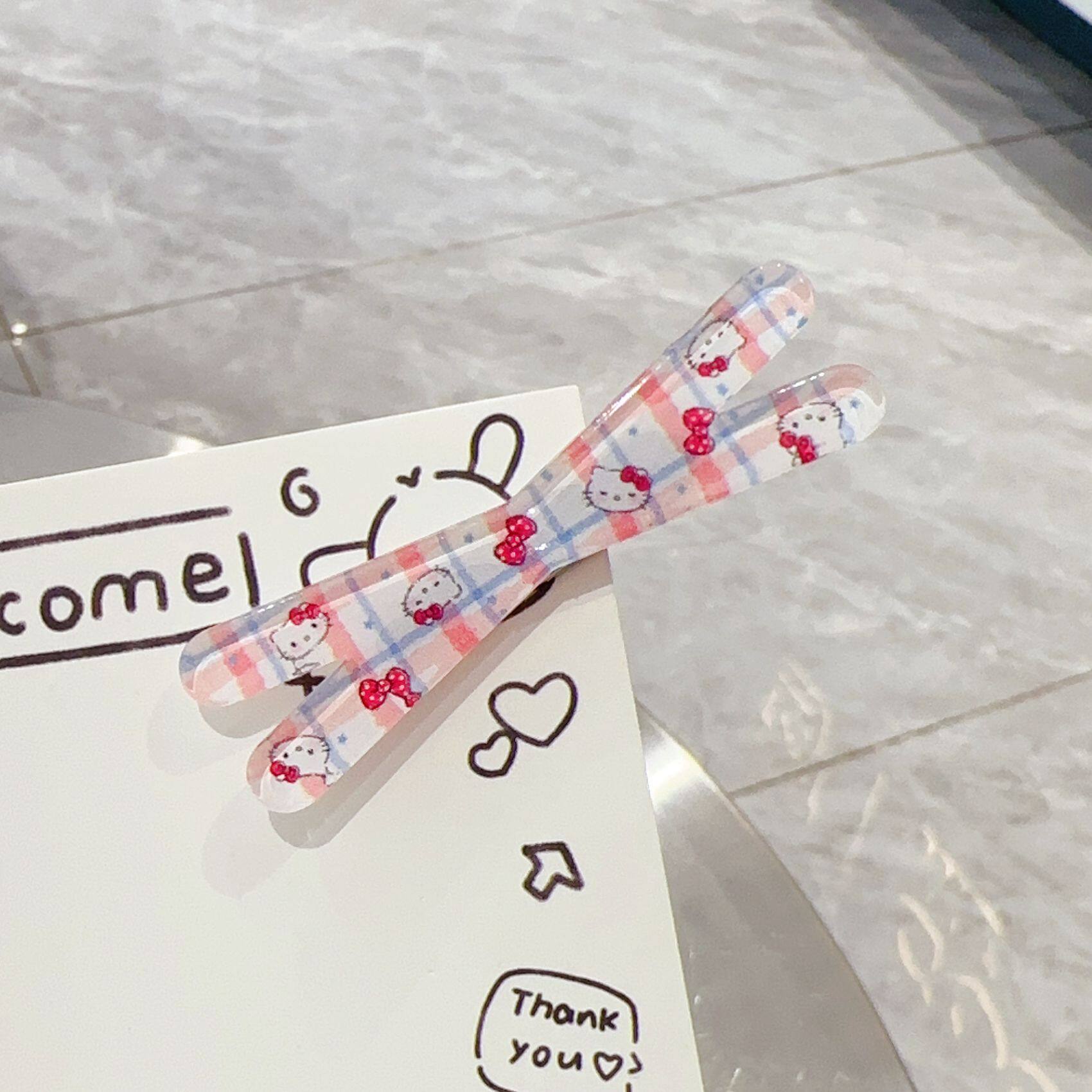 甜美少女心透色KT猫发夹可爱学生刘海夹侧边夹ins高颜值发卡发饰