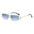Gold frame gradient blue