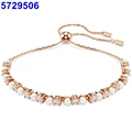 Diamond pearl rose gold bracelet