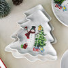 Nordic country Christmas snowman Christmas tree plate creative tree plate dinner plate dessert dessert plate tray tableware