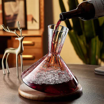 Creative Tumbler Red Wine Decanter Household Gyro Rotatable High-End Crystal Glass Wine Dispenser Wine Bottle Wine Set