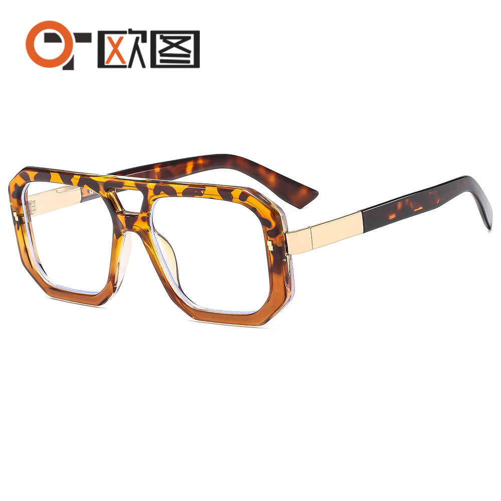 Artistic retro men's and women's plain glasses M6145 box all-match face repair glasses frame