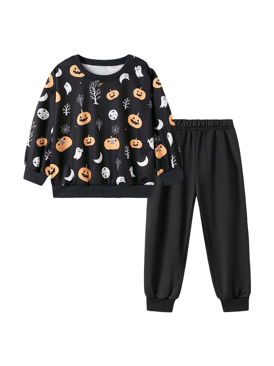Boys' Autumn Set, Halloween Kids' Outfit, Stylish Baby Fall Wear