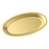 Korean Stainless Steel Egg-Shaped Plate Oval Plate Restaurant Thickeneded Fish Plate Commercial Flats Bottom Shallow Plate Golden Barbecue Plate