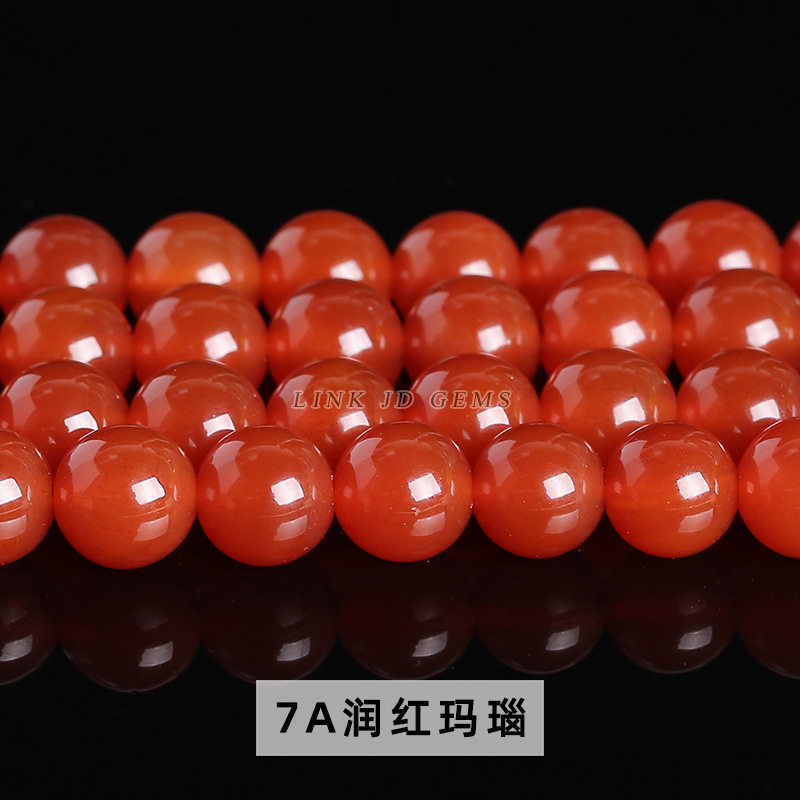 厂家直供饰品配件红玛瑙散珠饰品配件diy串珠玛瑙珠子半成品批发