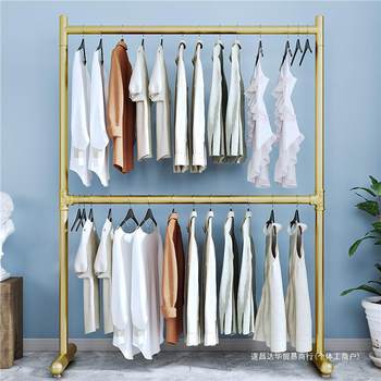 Multi-Layer Coat Rack, Foldable and Movable Clothes Drying Rack, Double-Layer Adjustable Balcony Clothes Hanging Rack, Household Clothes Hanger Dahu