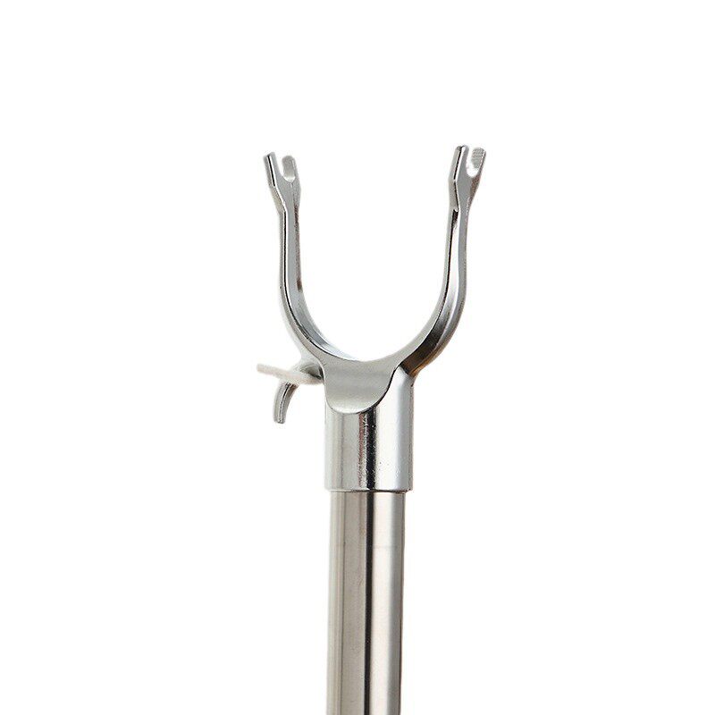 Stainless Steel Clothes Drying Pole Single Pole Household Cool Clothes Hanging Artifact Window Pipe Clothes Pole Telescopic Clothes Fork Clothes Drying Pole