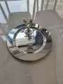 Round silver