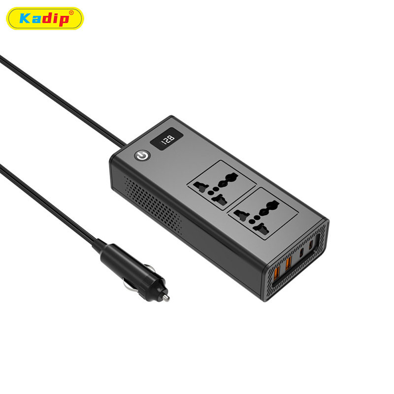 200W car inverter with digital display DC12V to AC220V power converter PD fast charging
