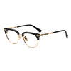 plus size Widened Vintage Glasses Frame Crocus VERTICAL Big Face Pure Titanium Plate Eyebrow Myopia Glasses Frame