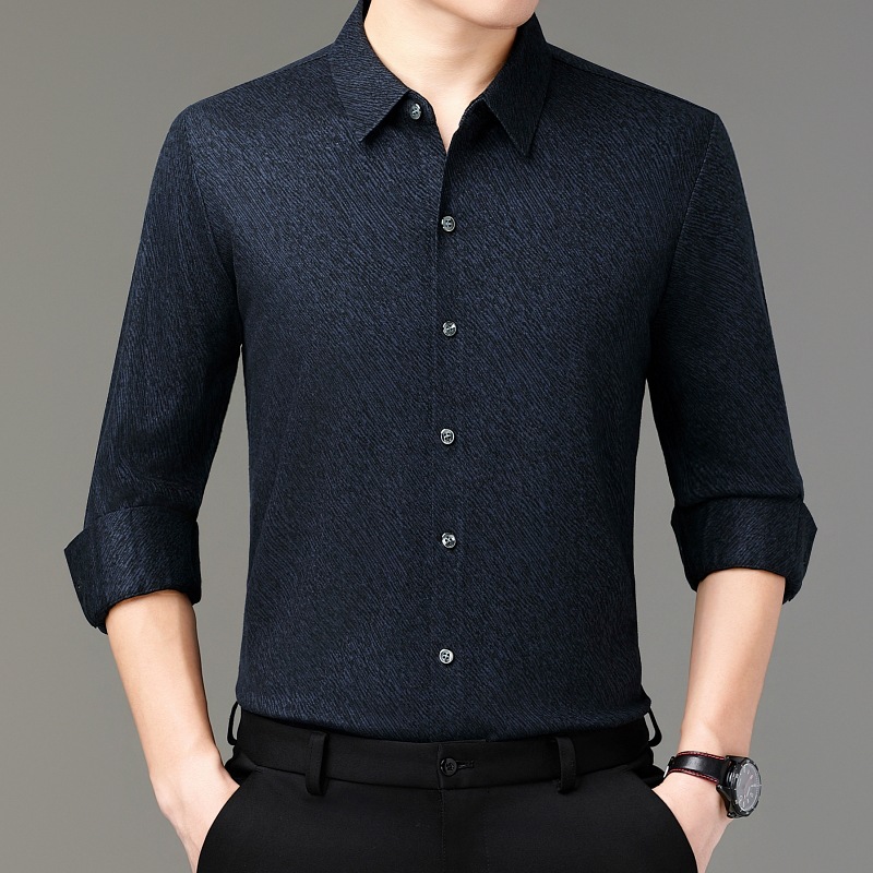 Áo Sơ Mi Nam Hàng Mùa Xuân Thu Đông Trung Niên