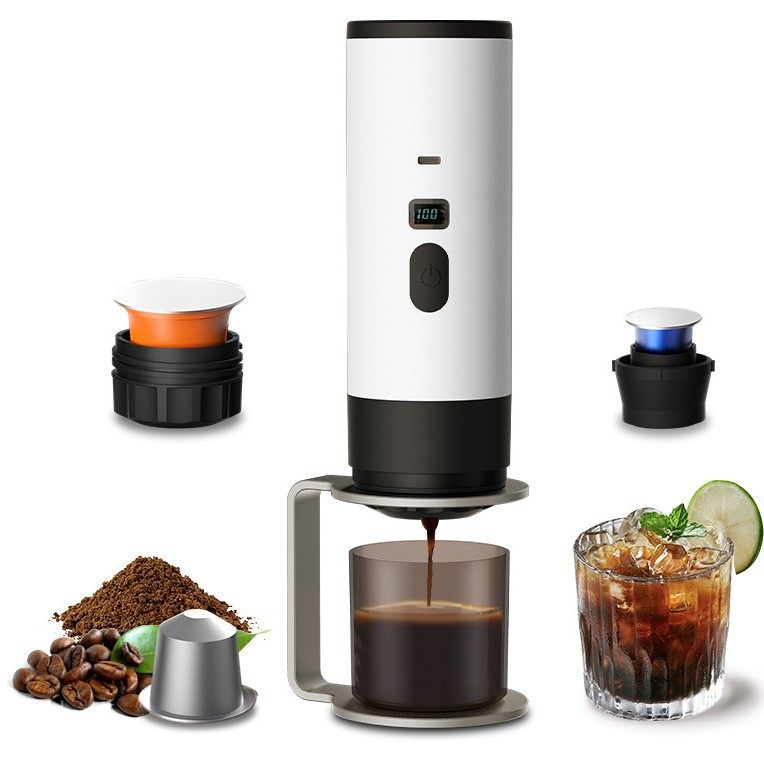 Cross-Border New Portable Capsule Coffee Machine Fully Automatic Wireless Heating Small Home Outdoor Portable Coffee Machine