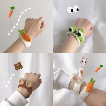 Internet Celebratory Finished Cartoon Bear Bracelet Wool Handmade Cute Rabbit Ear Bracelet Couple Creative Gift