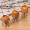 Stainless Steel Egg Holder Creative Spring Egg Holder Teppanyaki Steamed Egg Holder Beauty Makeup Egg Cup Molecular Gourmet Egg Holder
