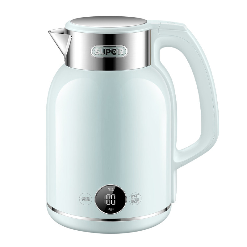 Supor Electric Kettle Large Capacity 316L Stainless Steel Kettle Household 1.7-litre Thermal Insulation Integrated Electric Kettle