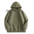 Light khaki chinese cotton hooded sweatshirt