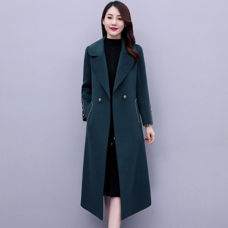 &Aacute;o Kho&aacute;c Dạ Nữ Hai Mặt D&aacute;ng D&agrave;i Chiết Eo Cổ chữ Vest Phong C&aacute;ch H&agrave;n Quốc M&agrave;u Xanh, Đỏ, N&acirc;u, Đen...