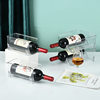 PET stacked red wine rack refrigerator storage beer beverage cans storage box household