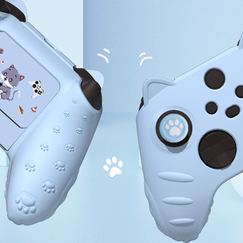 Xbox Series X Protective Shell Xss Game Controller Silicone Cover Cute Cat Ears All-Inclusive Soft Shell Accessories
