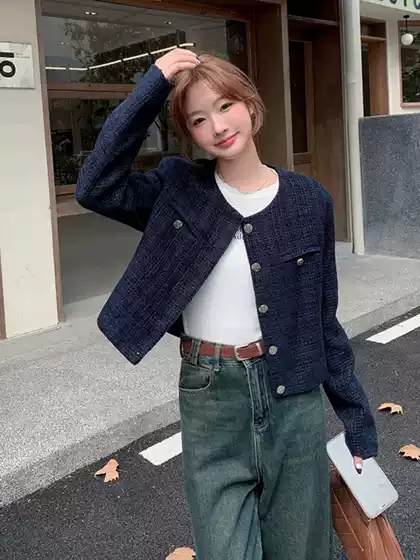 Chanel Style Coat Women's Autumn and Winter 2024 New Retro Casual Short Korean Style Top Coat