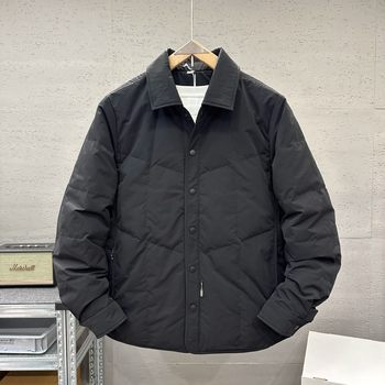 Winter quilted thin down jacket men's trendy short casual versatile high-end warm jacket