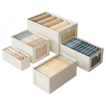 Popular Oxford Cloth Window Clothing Storage Box with Lid for Home Clothes Fabric Storage Box Desktop Storage Box