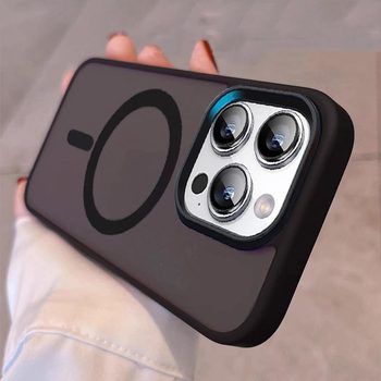 Magnetic Magsafe Apple 16Promax Mobile Phone Case Iphone15 New Gentleman Black Matte 17 High-End Sense
