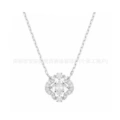 Dancing floral platinum & white diamond necklace