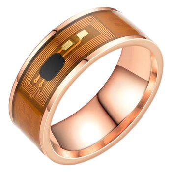 2023 European and American fashion new NFC Mobile Phone label smart ring oil drop Double Dragon ring large quantity favorably