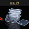Disposable Aviation Bowl Lunch Box Rectangular Round Fast Food Plastic Lunch Box Lunch Box Thickeneded with Lid