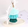 Women's Tassel Keychain Hand-Woven Multi-Layer Cotton Thread Hanging Tassel Lobster Clasp Keychain Three-Layer Tassel Keychain