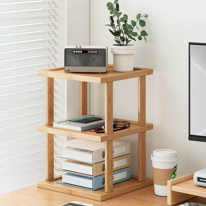 Storage Rack, Small Shelf on the Table, Desktop Multi-Layer Storage Rack, Practical Simple Bookshelf, Countertop Display Shelf, Wooden Rack