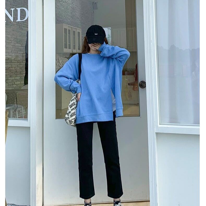 High Waisted Black Straight Leg Jeans for Women Loose Fit Slimming Cropped Length Flared Hem Spring Fall Casual