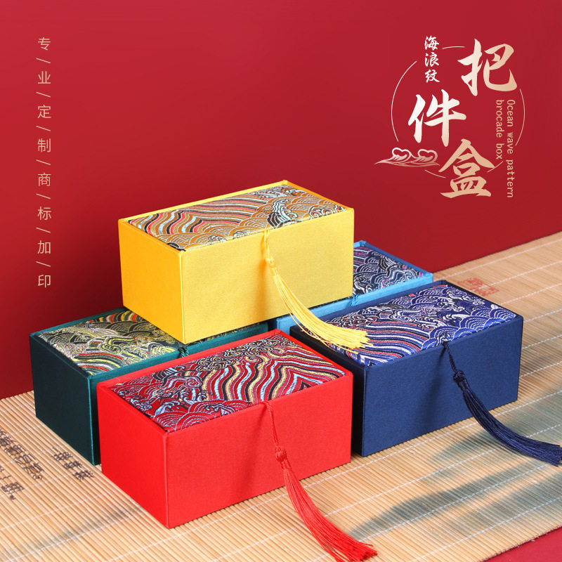 New Special Price Jewelry Box 1275.5cm Wenwan Walnut Packaging Box Jewelry Box Buddhist Bead Box Retro Brocade Box Comb