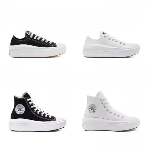 Putian Shoes 1970s All Star Move High and Low Height Platform Shoes Casual Canvas Shoes