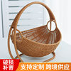 Creative Fruit Cradle Imitation Rattan Fruit Basket Living Room Accessible Luxury Storage Basket Snack Candy Afternoon Tea Tray Basket