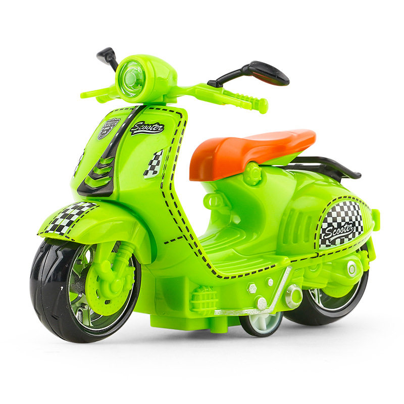 跨境代发儿童玩具男孩宝宝仿真合金摩托车摆件钥匙扣模型玩具车子