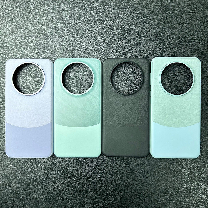 Huawei Mobile Phone Case Wholesale Suitable for Mate60 Simple Color Matching Protective Cover Mate60Pro Plain Leather All-Inclusive Anti-Fall