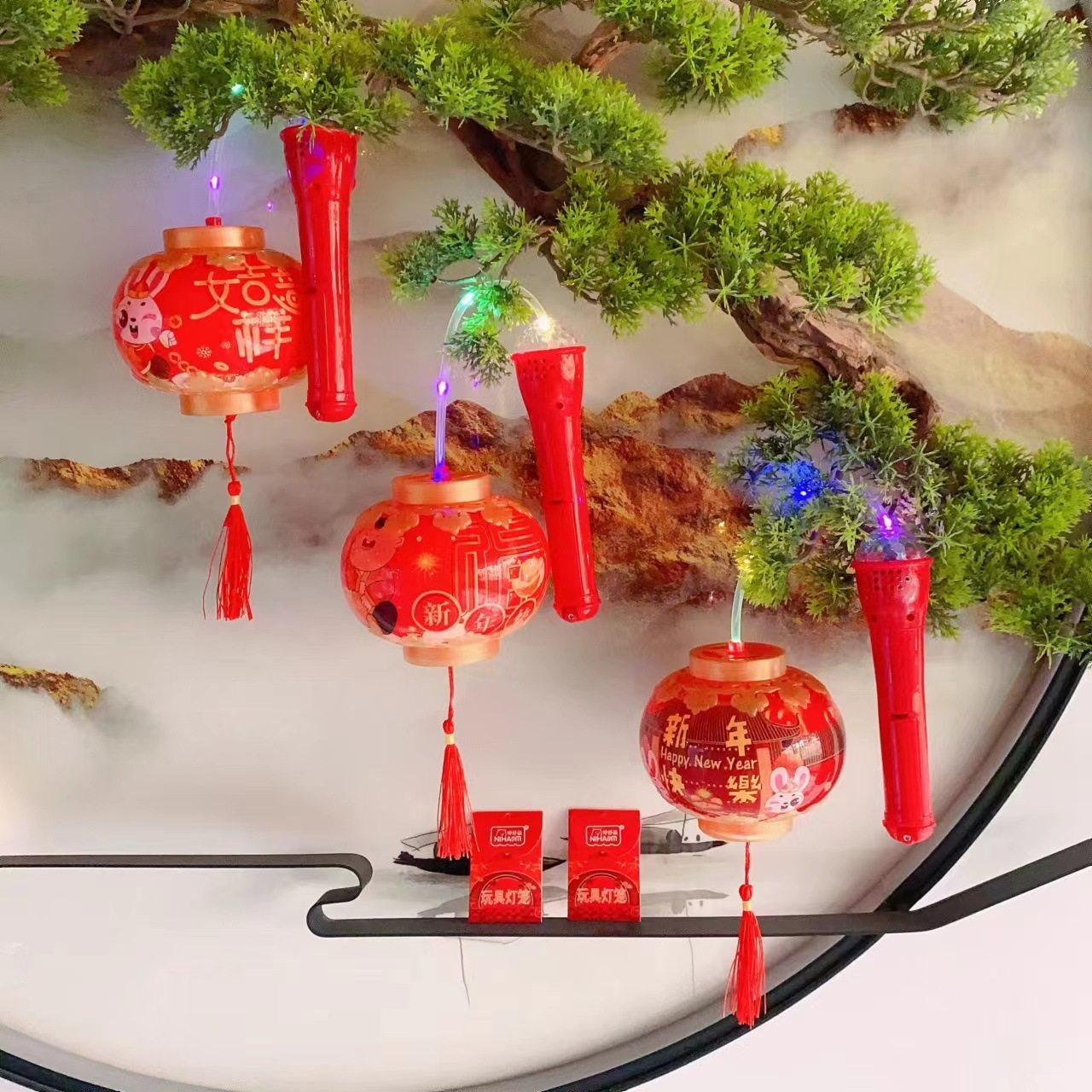 Children's Lanterns for the Mid-Autumn Festival, Girls' New Year Lanterns, Music and Light-Up Handheld Lanterns, Rabbit Pattern Lanterns, Festive