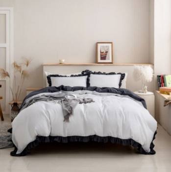 Cross-border Amazon skin-friendly comfortable simple legend bed three-piece quilt cover two-piece pillowcase