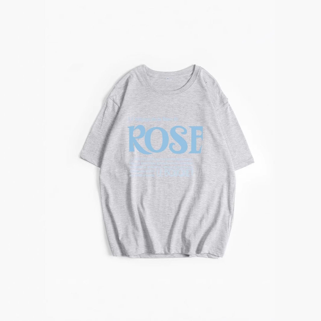 Womens Summer Loose Fit Cotton T Shirt Simple Letter Print Round Neck Short Sleeve Versatile Casual Wear Wholesale