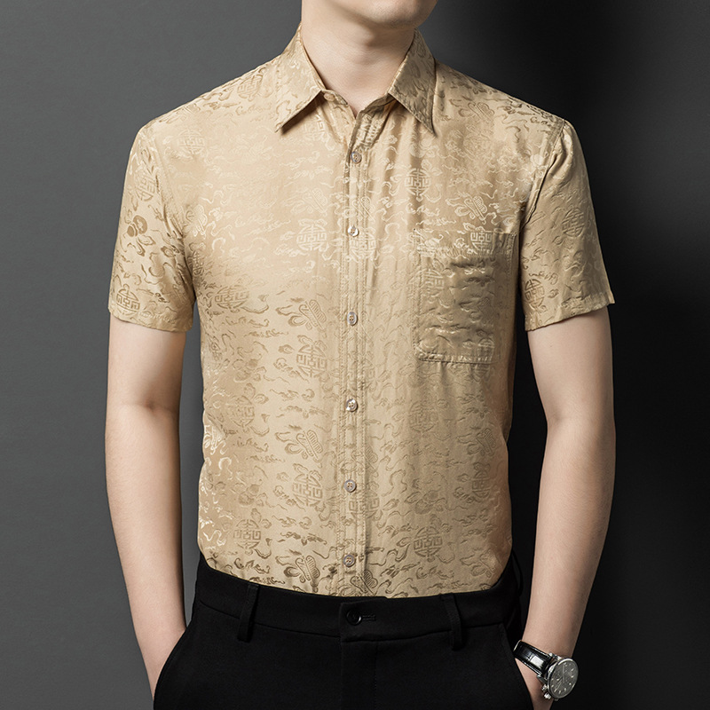 (Mới) Mã C0003 Giá 2190K: Áo Sơ Mi Nam Jitdth Ngắn Tay Hàng Mùa Hè Trung Niên Thời Trang Nam Chất Liệu Lụa Tơ Tằm G05 Sản Phẩm Mới, (Miễn Phí Vận Chuyển Toàn Quốc).
