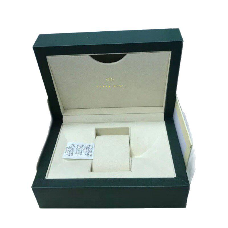Factory Direct Supply In-Stock Laojia Original Wooden Box Green Watch Box High-End Men's and Women's Pu Square Flip Gift Box