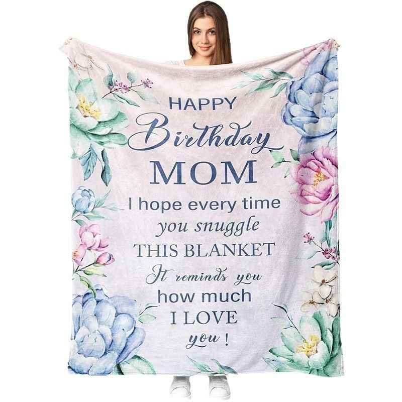 Jit Cross-Border Birthday Gift Blanket for Grandma, Grandma and Mom, Flannel Soft and Comfortable Home Blanket